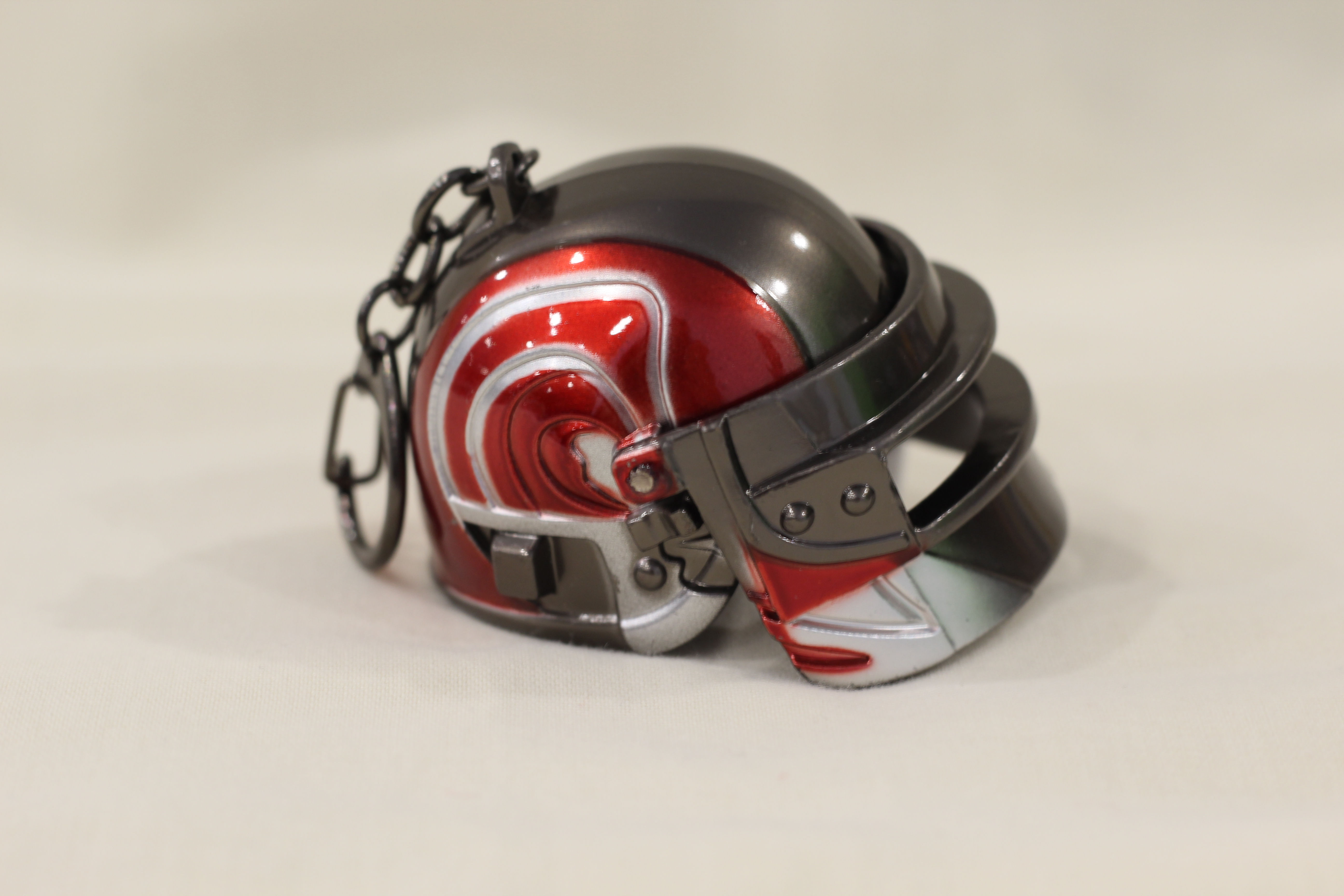 PUBG Red Helmet Keychain