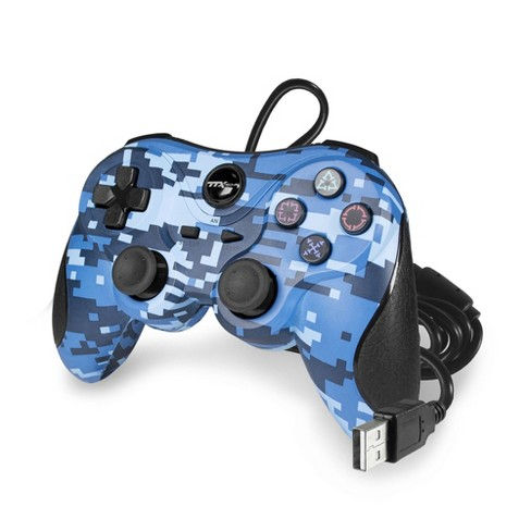 TTX Tech Wired USB Controller for PS3 - Blue Camouflage