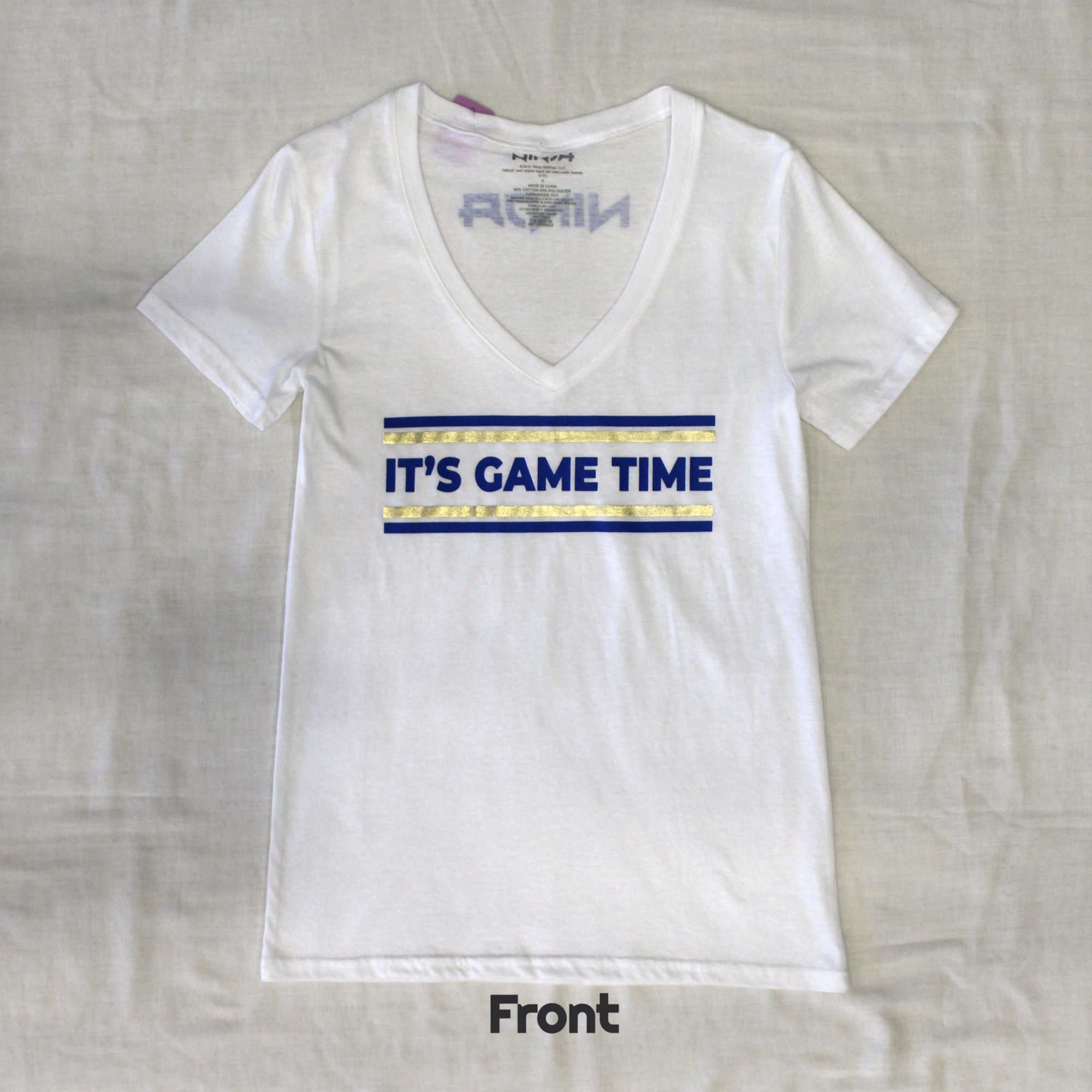 Ninja It's Game Time Low V-Neck Women's T-Shirt