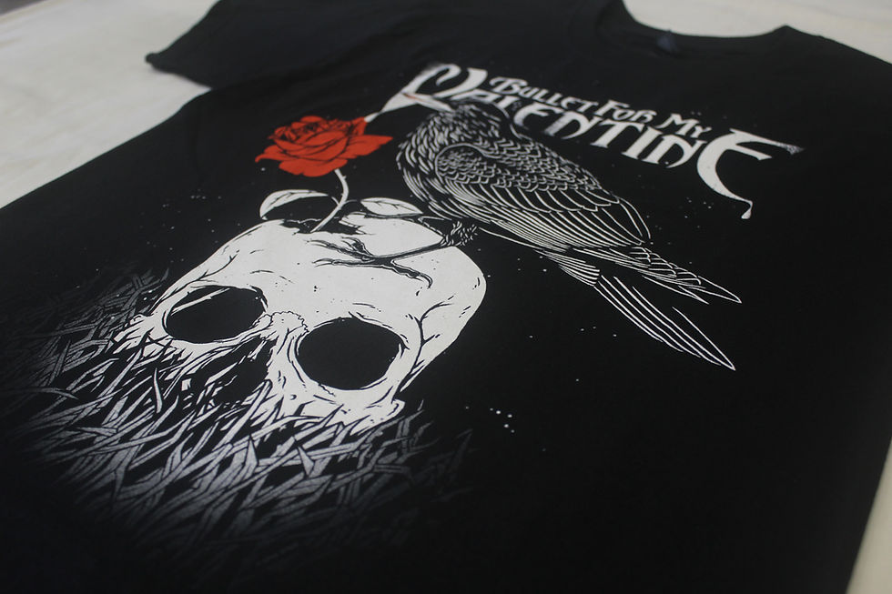 Thumbnail: Bullet for My Valentine Raven and Skull T-Shirt