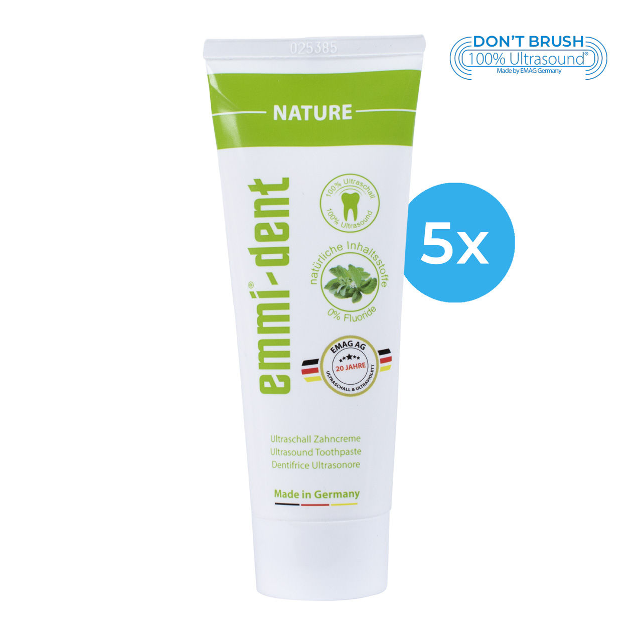 emmi®-dent Ultrasonic Toothpaste 5x "Nature Extra Mild" - For Humans and Pets