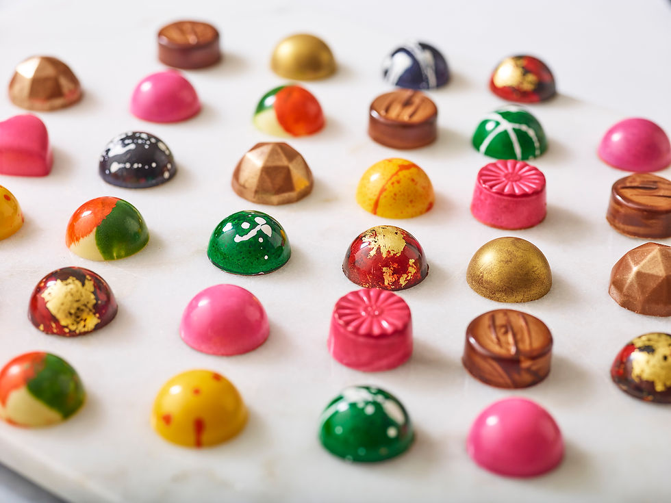 Liza Green Chocolates in profile view