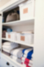 Linen Closet Organization Folded Sheets Towels Bedding