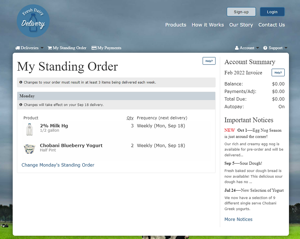 Standing Order