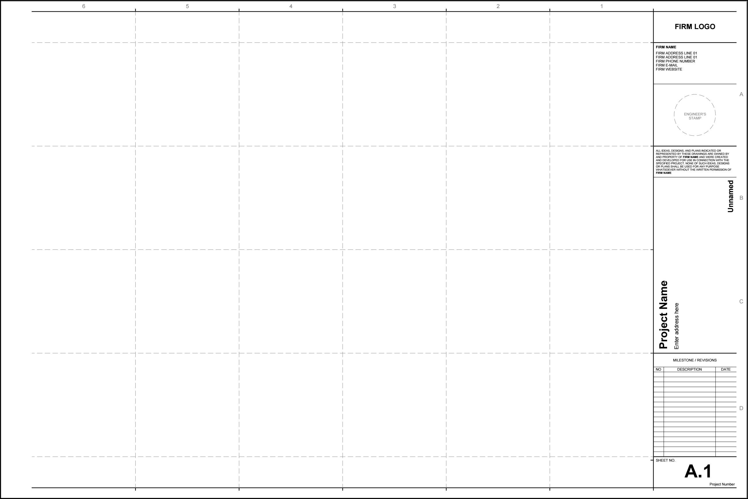 Revit / 24x36 CD Set Title Block / Vertical Style