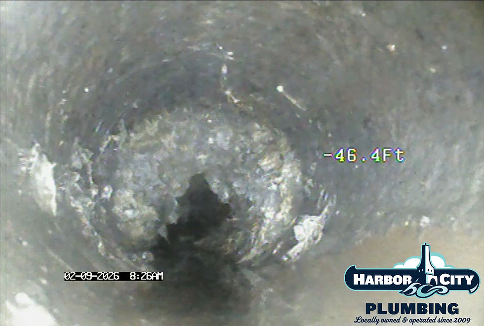Sewer lateral, in Port Washington, was blocked at every joint by roots, from house to street. Causing sewer to backup into the basement.