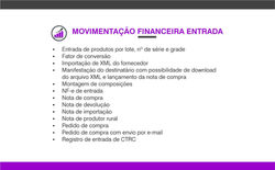 vimentação Financeira de Entrada