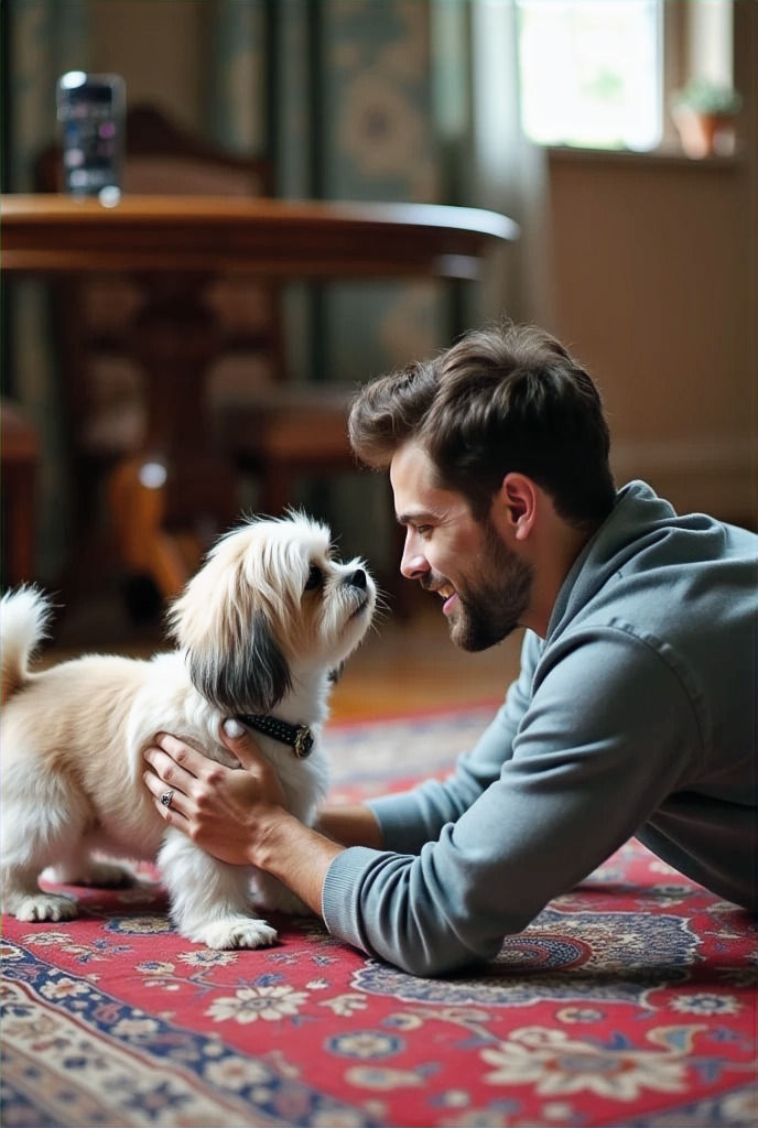 “Perro mirando a su dueño con atención — mi perro no me hace caso sin castigarlo.”