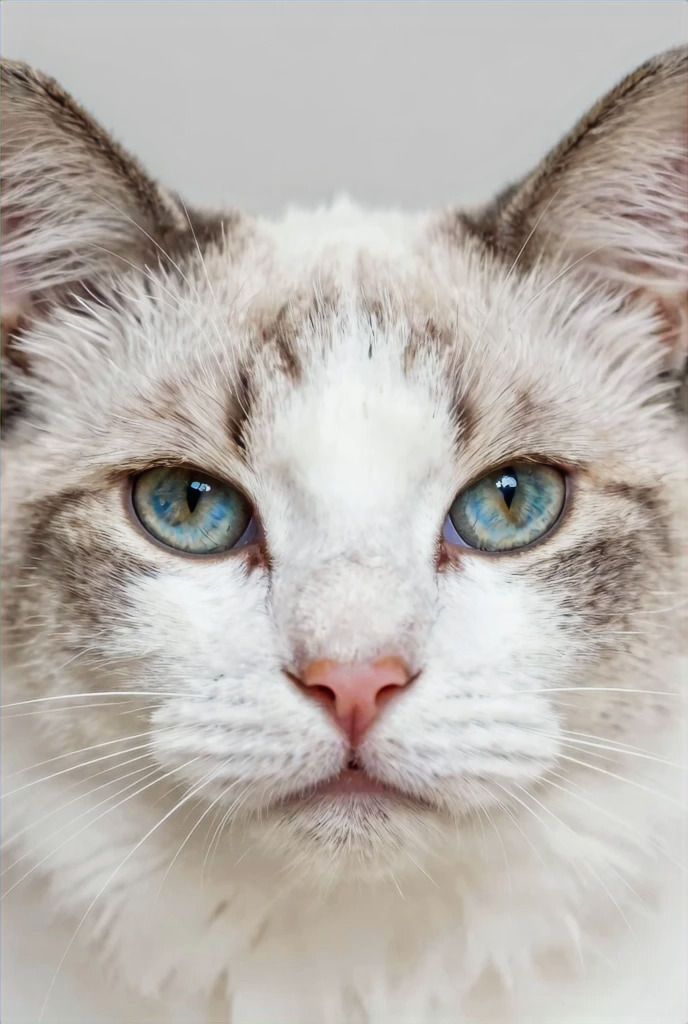 “Gato mirando con ojos suaves y parpadeo lento, una señal de calma y confianza en la comunicación felina.”