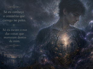 Só eu conheço o cemitério que carrego no peito.