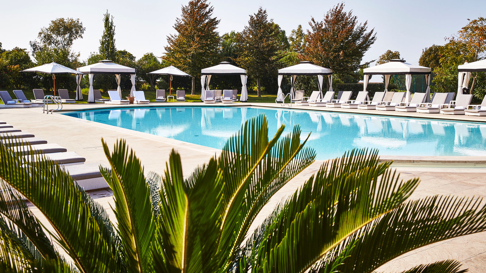 Pool & Wellness — heated outdoor pool with Mediterranean garden views, San Clemente Palace Venice