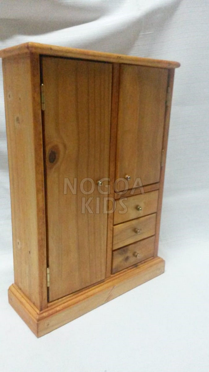 Miniatura: Vestidor, Placard, Ropero Mueble Para Muñecas De Madera