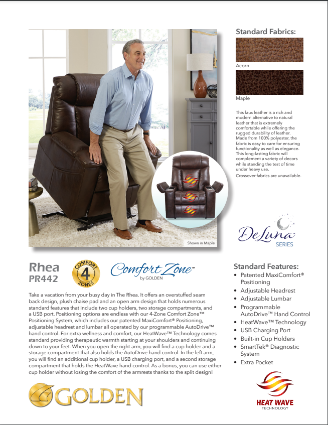 Thumbnail: Golden Technologies Rhea Power Lift Recliner