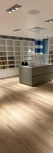 Retail store interior prepared for post-construction cleaning and tenant setup.