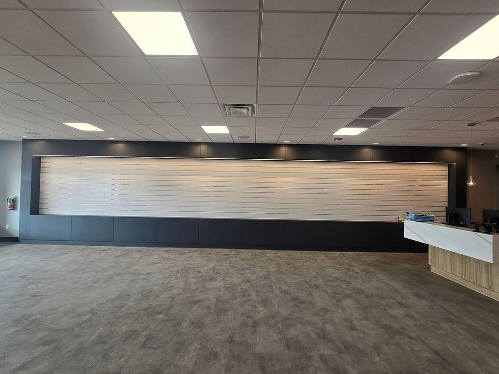 Retail tenant space after post construction cleaning