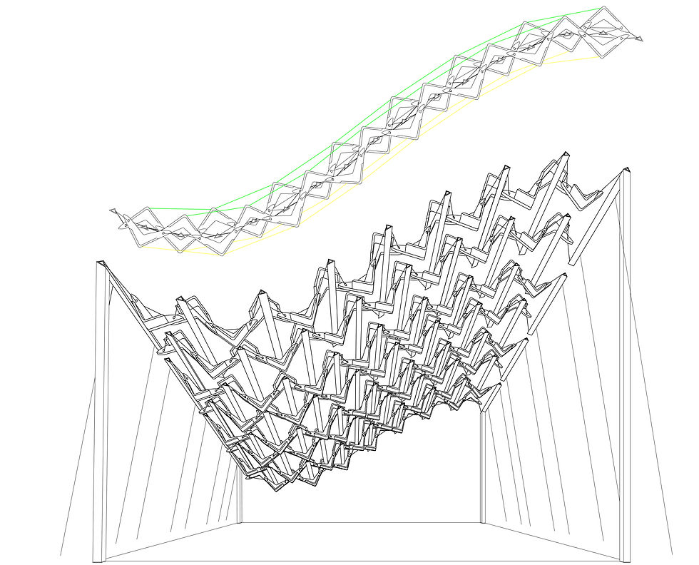 axonometric view of the spanning system