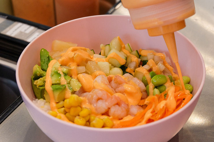 fresh poke bowl in Houston Heights
