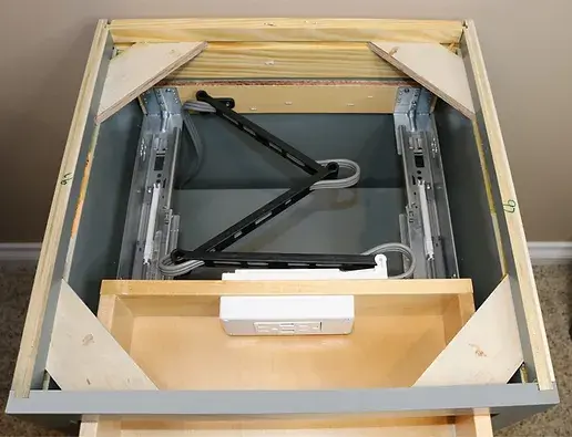 Thumbnail: Drawer outlet with cord management arm