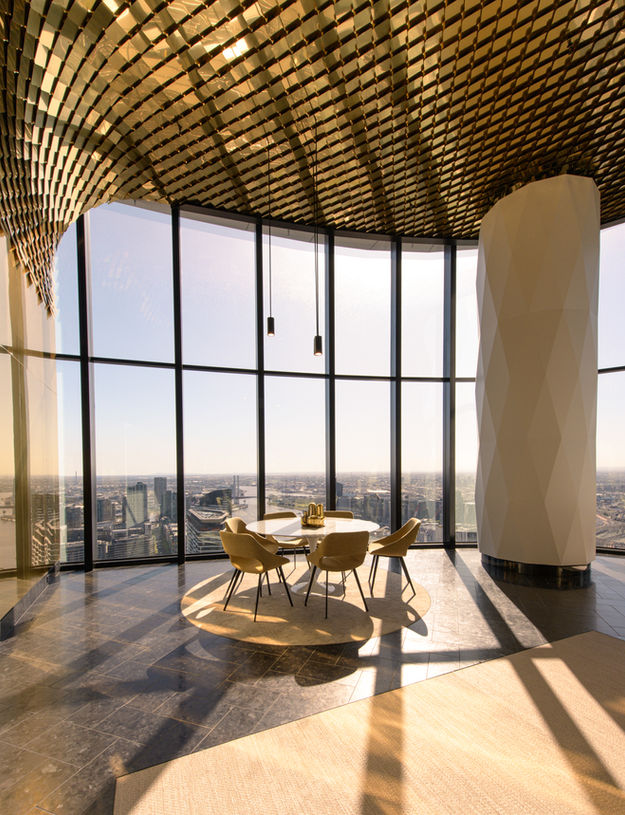 Interior view of Premier Tower in Melbourne, designed by Elenberg Fraser, Photographed by Kenneth Cheng