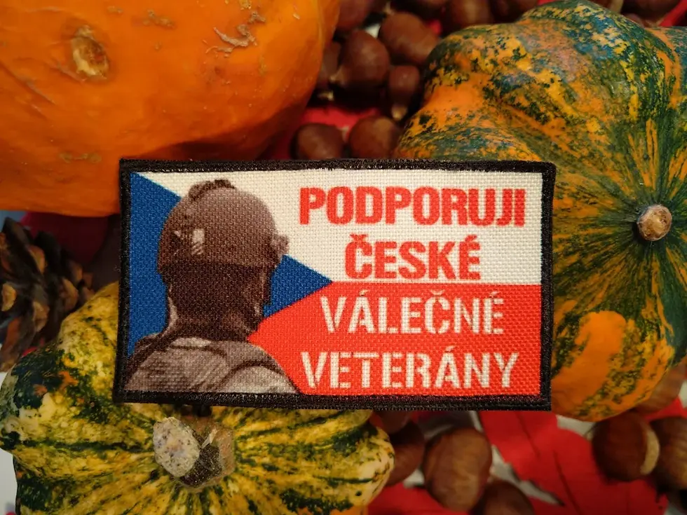 Patch Podporuji české válečné veterány - vlajka ČR