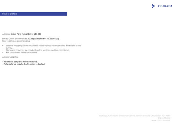 Lambeth Parking survey location details