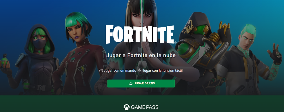 Fornite en XCloud