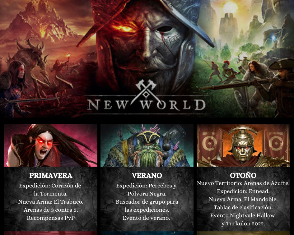 Hoja de ruta New World