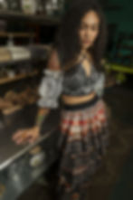 halter top with sleeves butterfly design