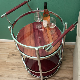 purple color pop polished bar cart