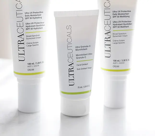 Skincare, skincare range, ultraceuticals, australian made skincare, osaine skincare, active skincare, vitamin c skincare, hyaluronic acid, retinol, sunscreen, suncare, spf, whitening cream, brightening cream, cleanser, exfoliate, moisturiser, eye cream, hand cream, calming cream, dark circles, eye bags, rosacea skincare