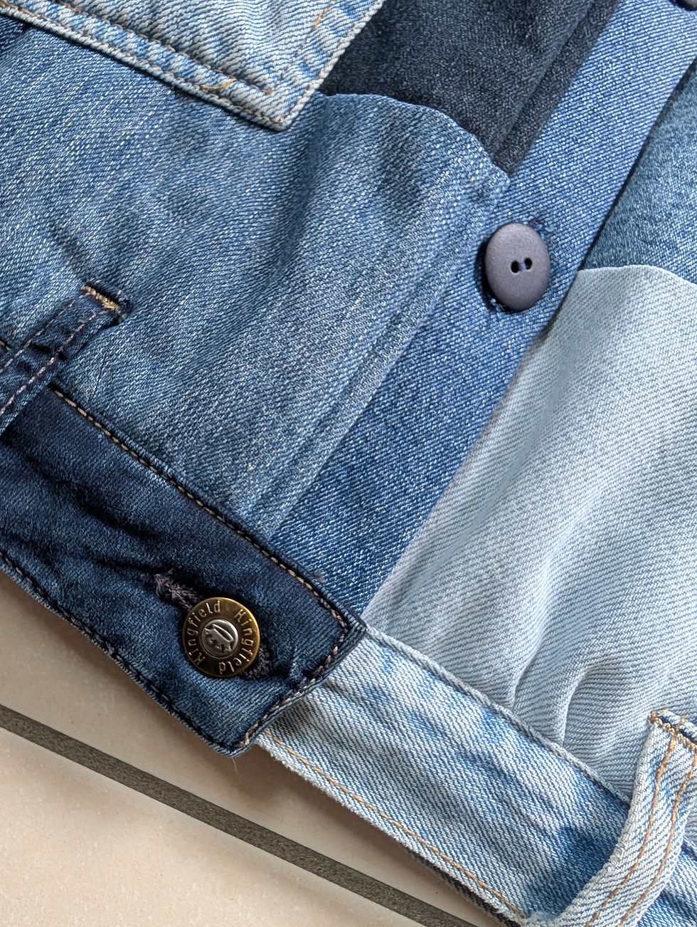 Miniature : Veste doudoune en jeans 