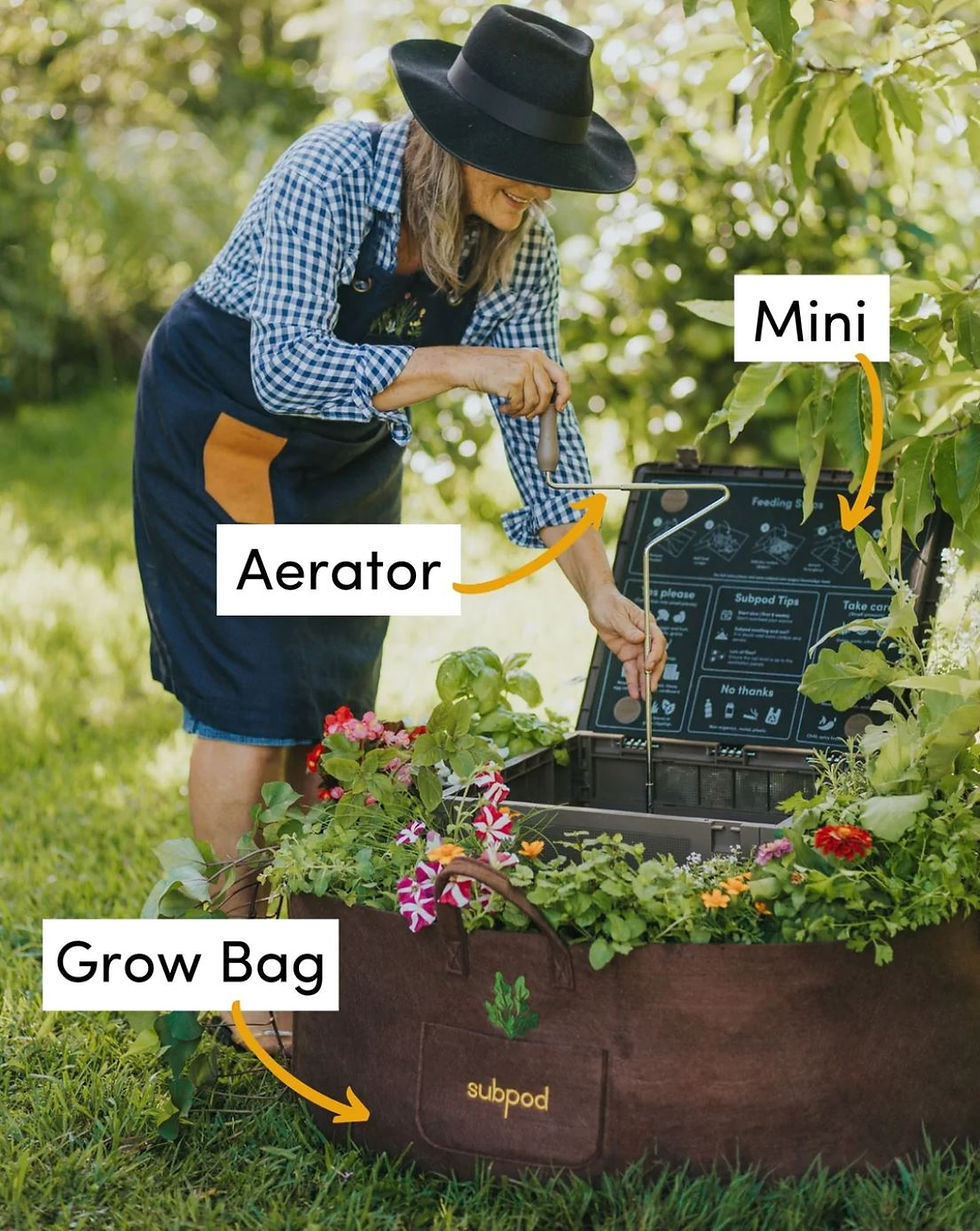 Grow Bag Subpod Compost & Garden Bundle Worm Whisperers