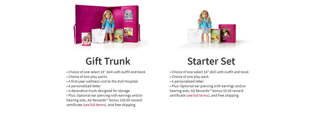 american girl gift certificate