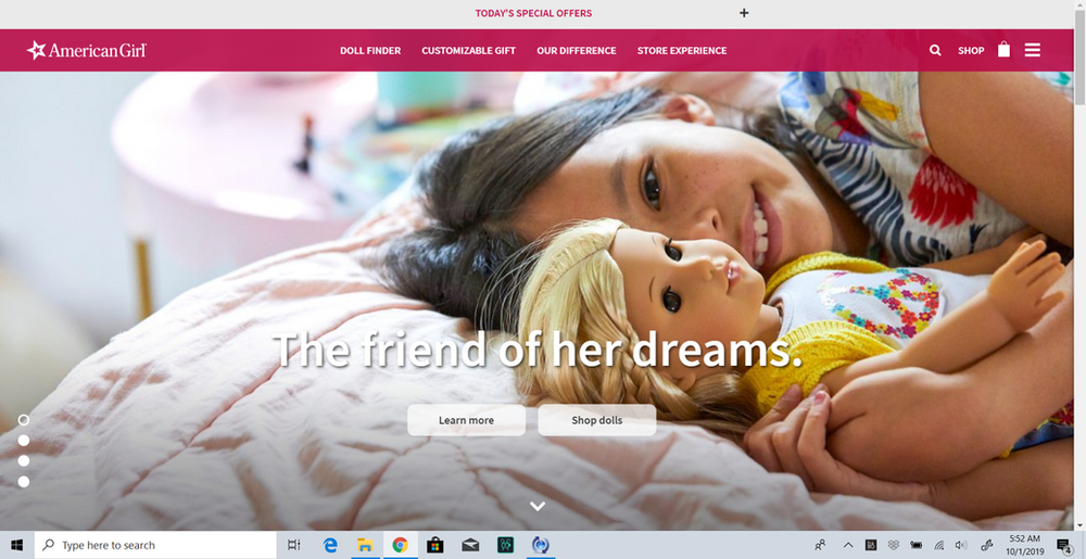 American Girl site Redesign