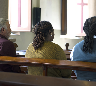 Churchgoers Sitting Together