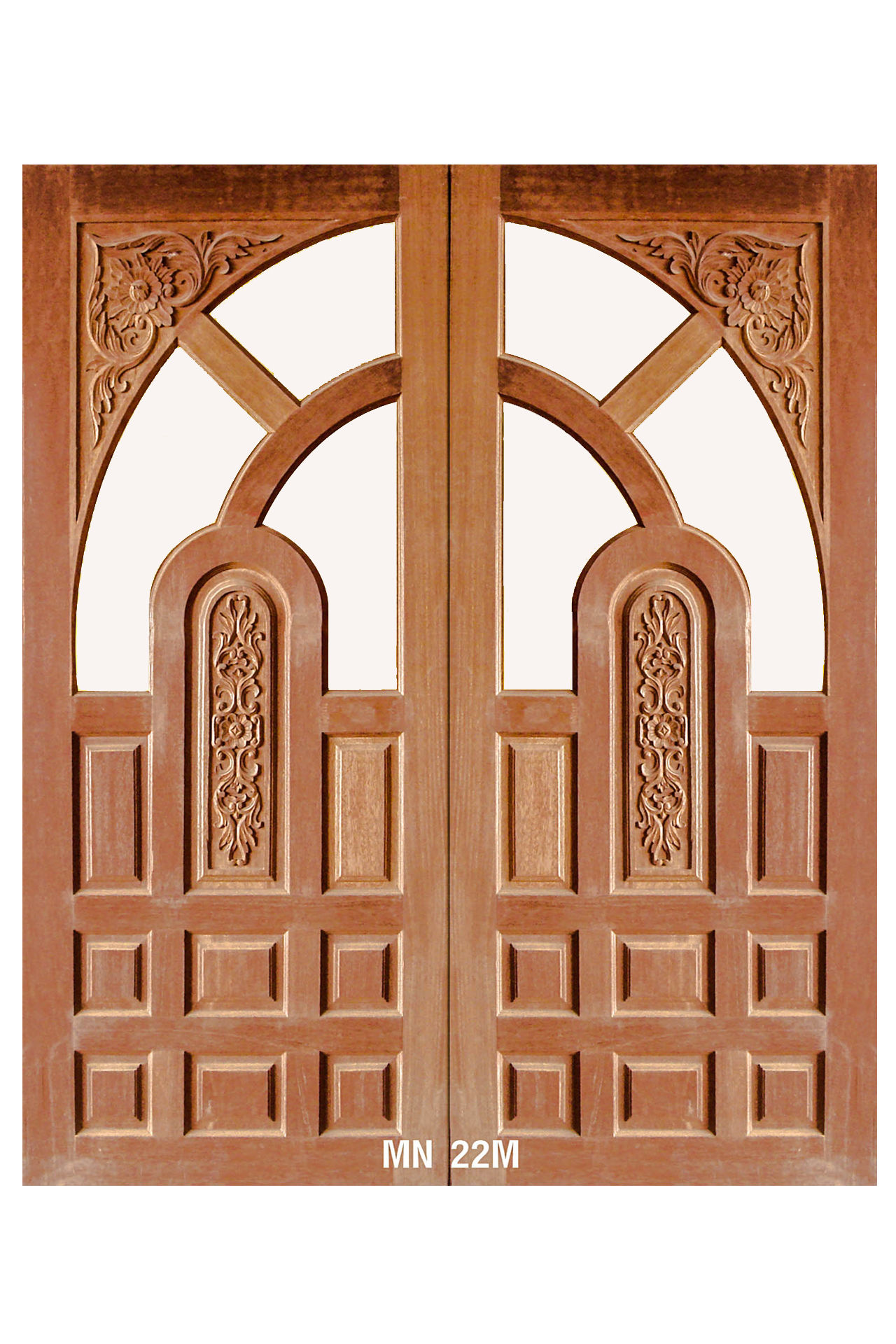 ประตูไม้เนื้อแข็ง MN22M