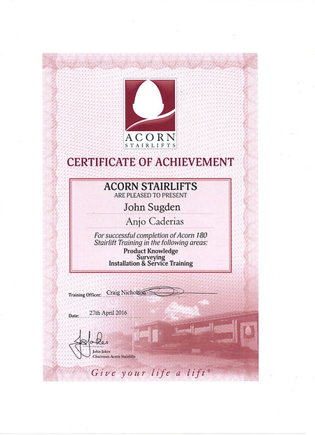 Certificate of engineer credentials