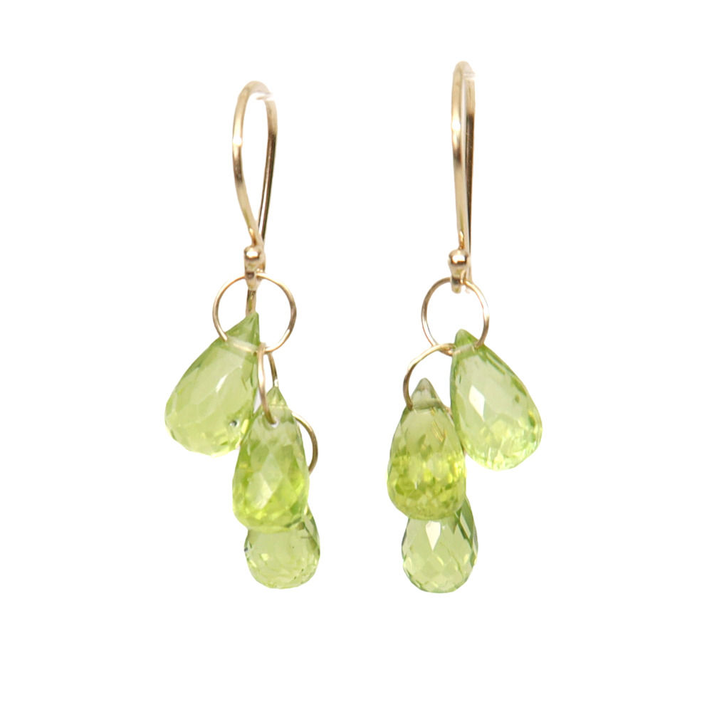 Peridot 3x Loop Earring