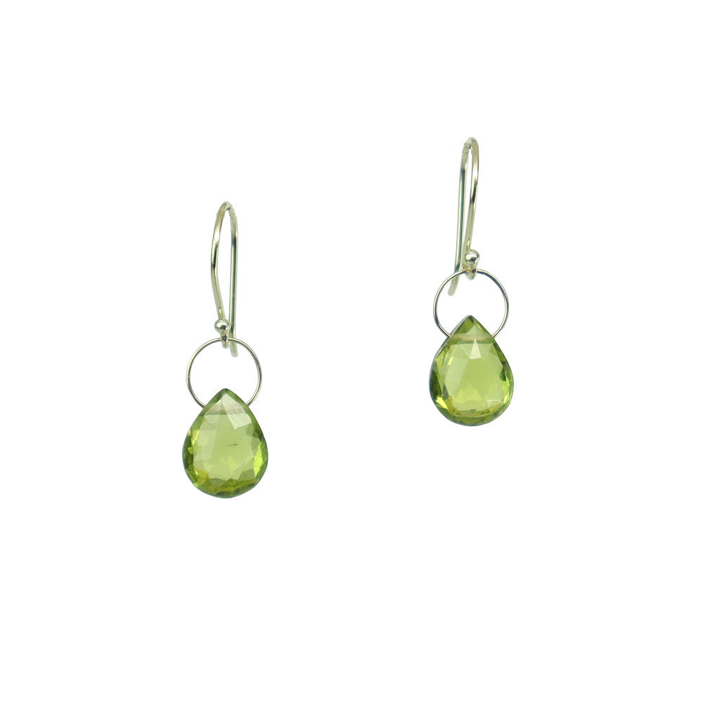 Peridot Single Loop Earrings