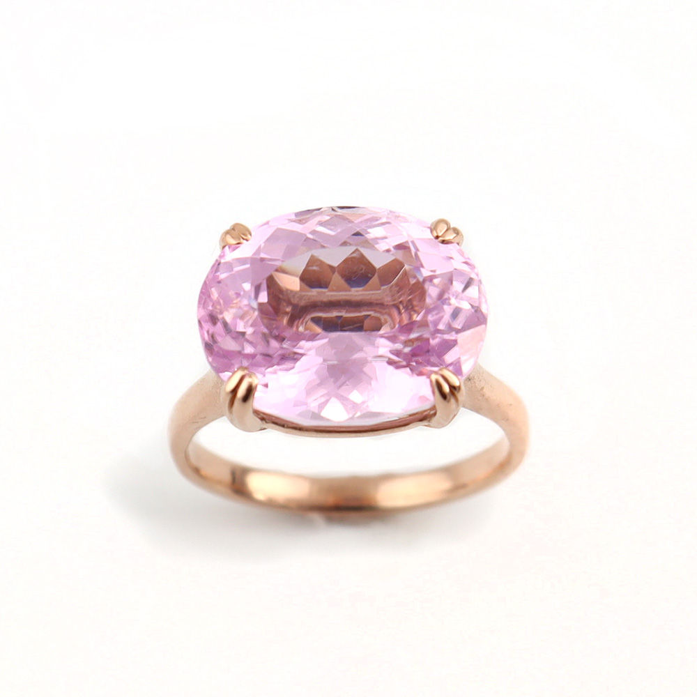 Kunzite 14k Pink Gold Cocktail Ring