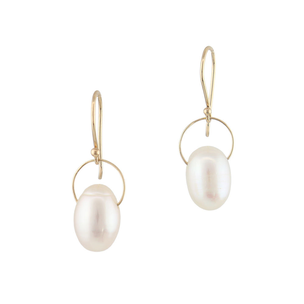 Freshwater Pearl Single Loop Earring
