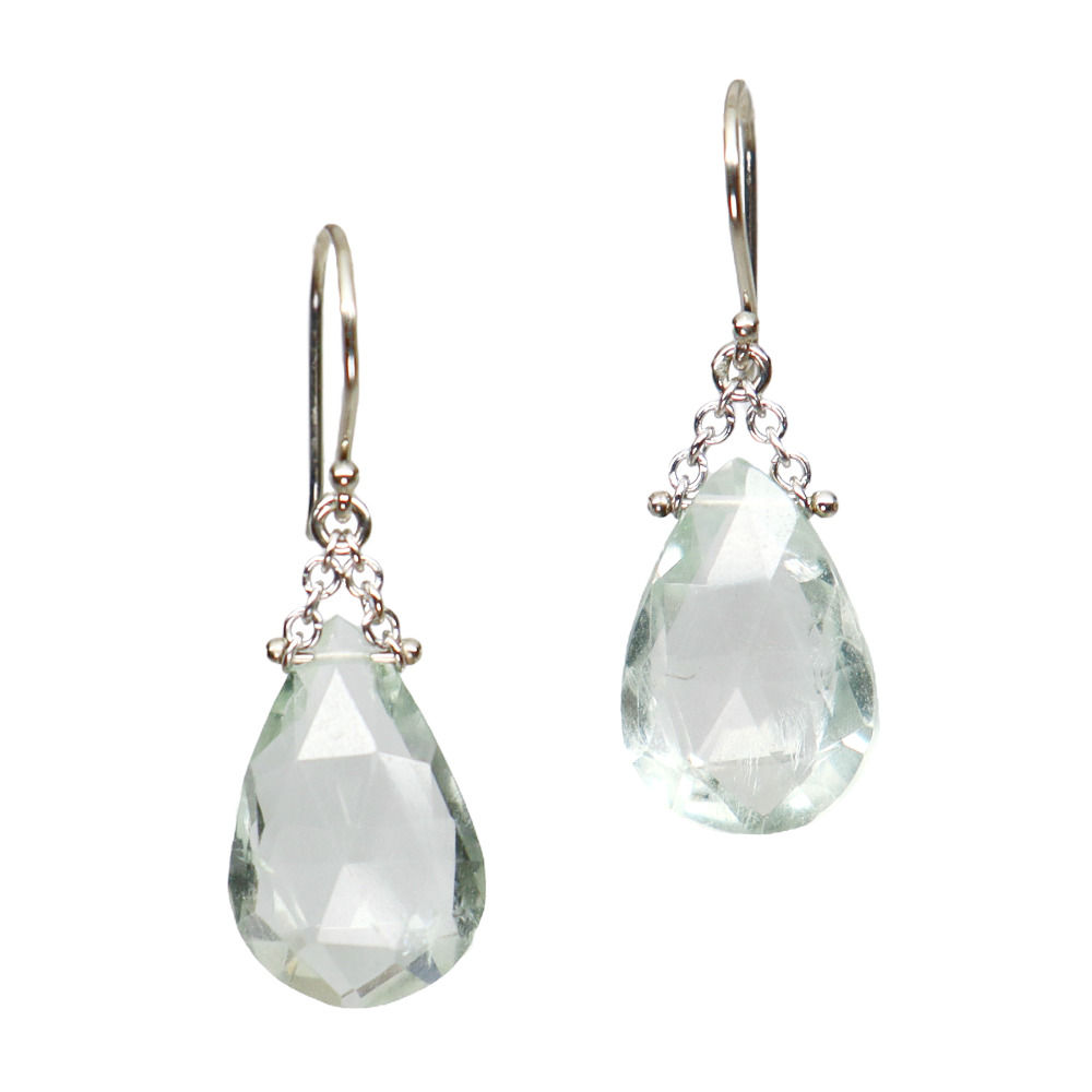 Green Quartz Trapeze Earring