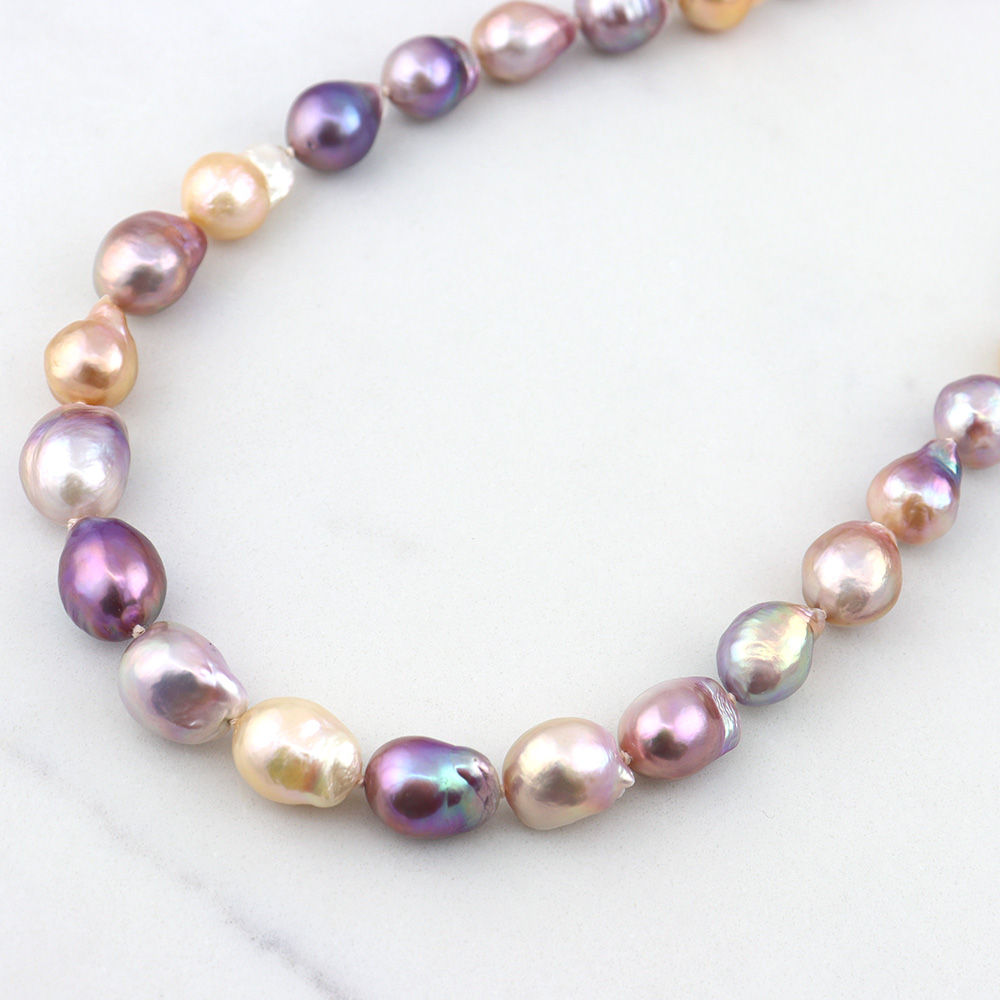 Freshwater Baroque Natural Multi-Colored Pearl Necklace