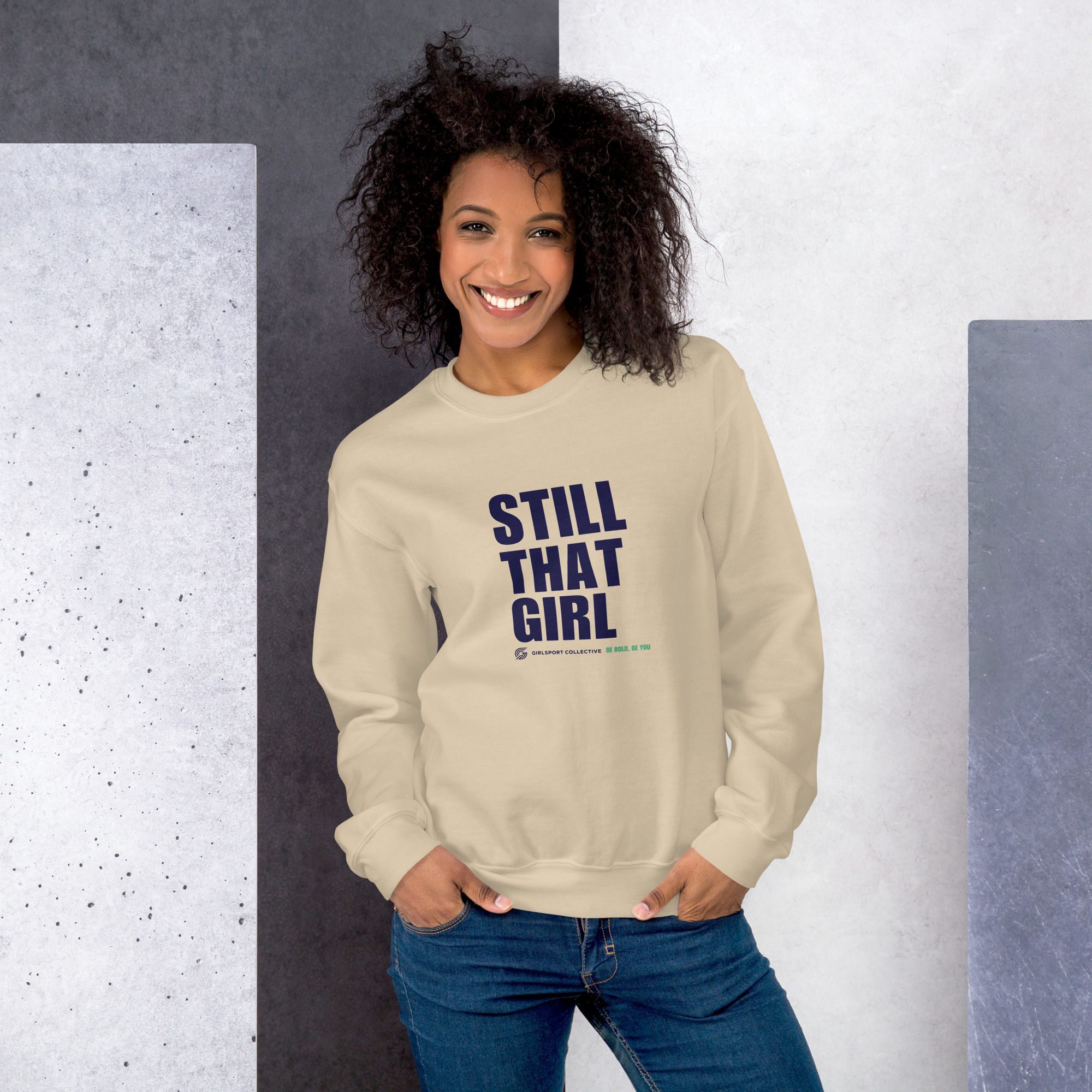 STILL THAT GIRL Unisex Sweatshirt Nvy Logo