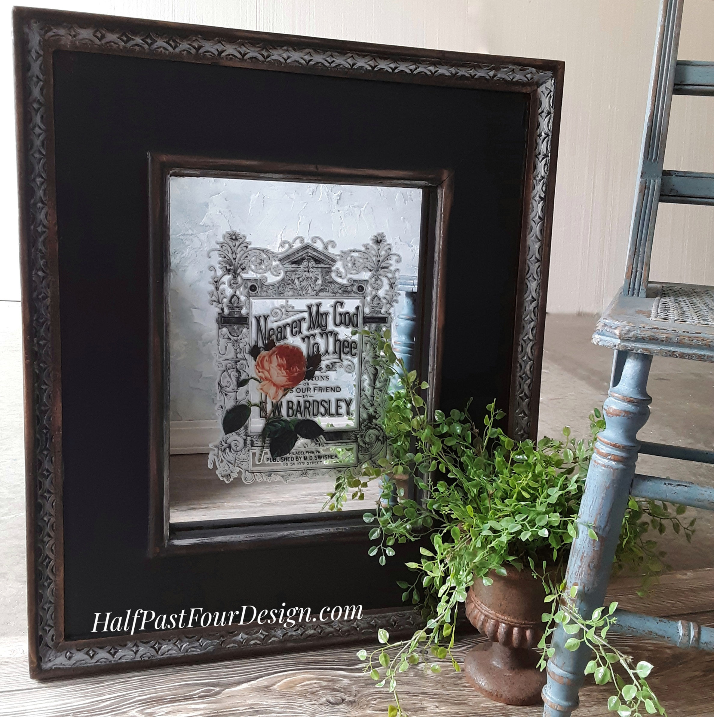 Heavy Framed Antique Mirror