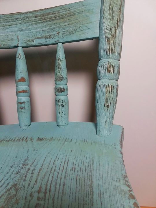 Thumbnail: Milk Painted Antique Chair in Blue