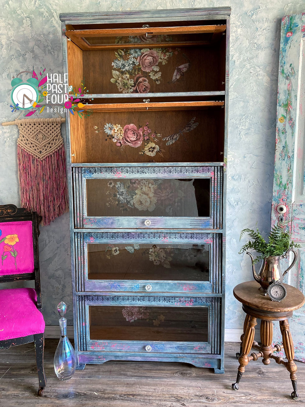 Thumbnail: Bohemian Dreams Barrister Bookcase, painted bookcase