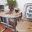 Thumbnail: Vintage Wooden Folding Chair and Side Table Set