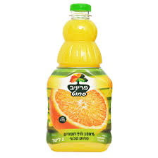 100% מיץ תפוזים סחוט טרי פריניב