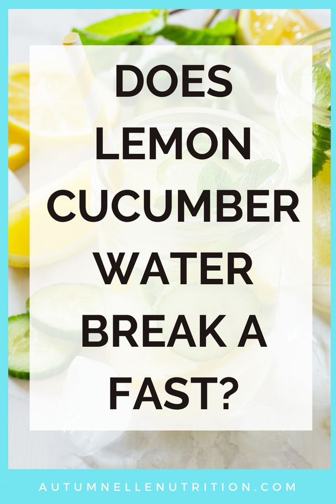 Does Cucumber Water Break a Fast?